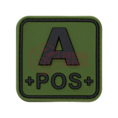 JTG Bloodtype Square Rubber Patch A Pos Forest