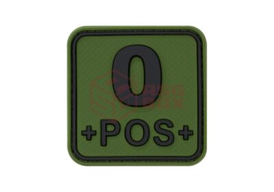 JTG Bloodtype Square Rubber Patch 0 Pos Forest