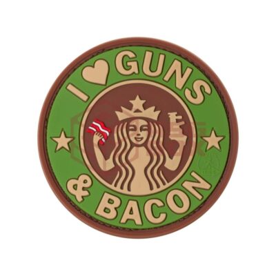 JTG Guns and Bacon Rubber Patch Green