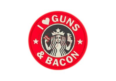 JTG Guns and Bacon Rubber Patch Multicolor