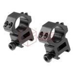 Pirate Arms 25.4mm High Type Mount Rings Black