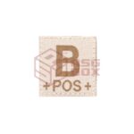 Clawgear B Pos Bloodgroup Patch Desert