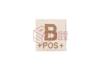 Clawgear B Pos Bloodgroup Patch Desert