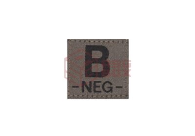 Clawgear B Neg Bloodgroup Patch RAL7013