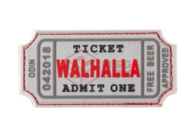 JTG Large Walhalla Ticket Rubber Patch White