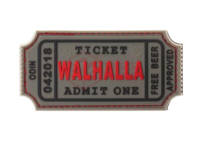 JTG Large Walhalla Ticket Rubber Patch Grey