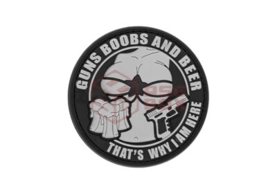 JTG Guns Boobs and Beer Rubber Patch Multicolor