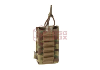 Warrior Single Open Mag Pouch 5.56mm with Shotgun Strip Multicam