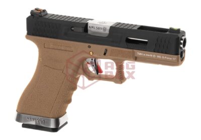 WE G-Force 17 BK Silver Barrel Metal Version GBB Desert