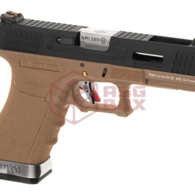 WE G-Force 17 BK Silver Barrel Metal Version GBB Desert