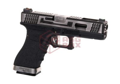 WE G-Force 17 SV Silver Barrel Metal Version GBB Black
