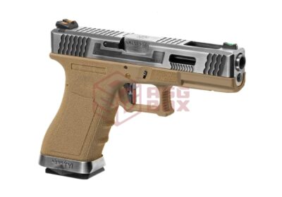WE G-Force 17 SV Silver Barrel Metal Version GBB Desert