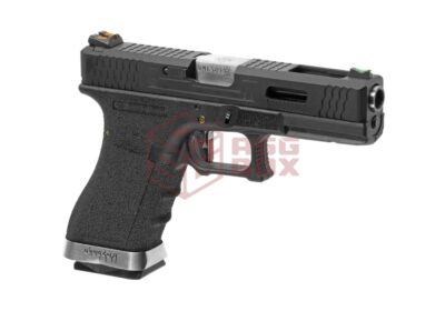 WE G-Force 18C BK Silver Barrel Metal Version GBB Black