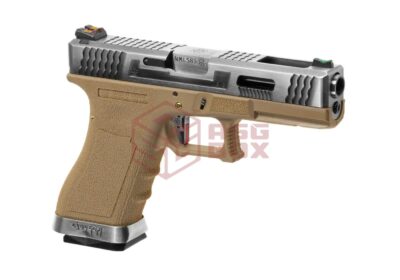 WE G-Force 18C SV Silver Barrel Metal Version GBB Desert