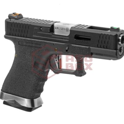 WE G-Force 19 BK Silver Barrel Metal Version GBB Black