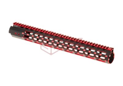 Leapers AR-15 15.3 Inch Super Slim Free Float Handguard M-LOK Black/Red