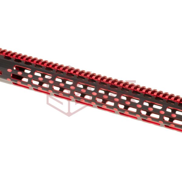 Leapers AR-15 15.3 Inch Super Slim Free Float Handguard M-LOK Black/Red