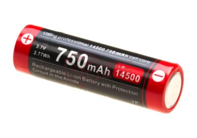 Klarus 14500 Battery 3.7V 750mAh Micro-USB Black/Red