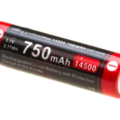 Klarus 14500 Battery 3.7V 750mAh Micro-USB Black/Red