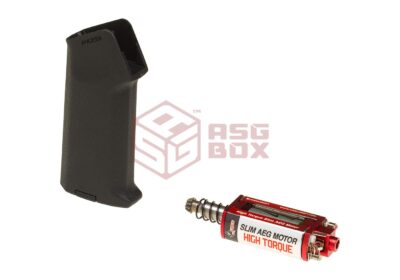 Ares High Torque Slim Motor + Amoeba Slim Pistol Grip Black
