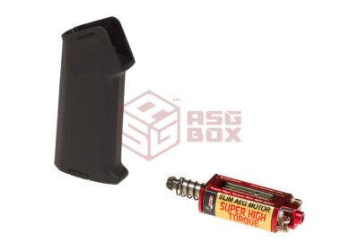 Ares Super High Torque Slim Motor + Amoeba Slim Pistol Grip Black