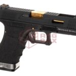 WE G-Force 17 BK Gold Barrel Metal Version GBB Black