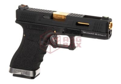 WE G-Force 17 BK Gold Barrel Metal Version GBB Black