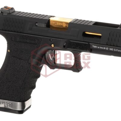 WE G-Force 17 BK Gold Barrel Metal Version GBB Black