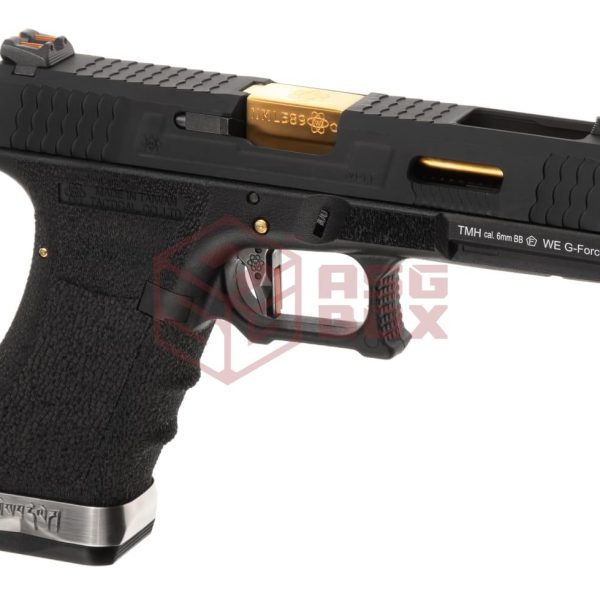 WE G-Force 17 BK Gold Barrel Metal Version GBB Black