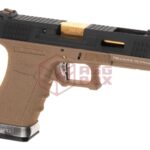 WE G-Force 17 BK Gold Barrel Metal Version GBB Desert
