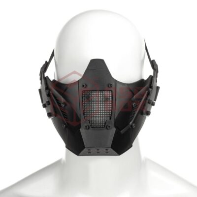 Pirate Arms Warrior Steel Half Face Mask Black