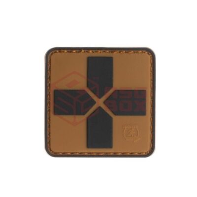 JTG Red Cross Rubber Patch 40mm Coyote