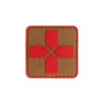 JTG Red Cross Rubber Patch 40mm Coyote Red