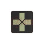 JTG Red Cross Rubber Patch 40mm Glow