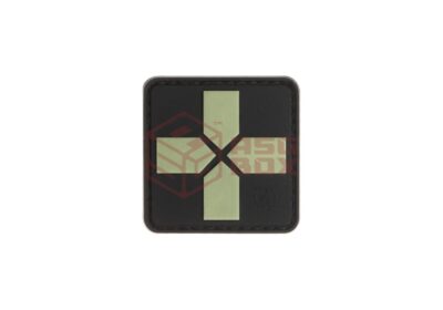 JTG Red Cross Rubber Patch 40mm Glow