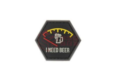 JTG I need Beer Rubber Patch Red