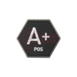 JTG Bloodgroup Hexagon Rubber Patch A Pos SWAT