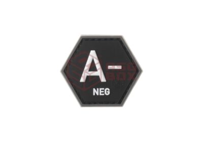 JTG Bloodgroup Hexagon Rubber Patch A Neg SWAT