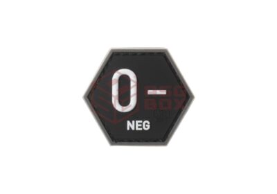 JTG Bloodgroup Hexagon Rubber Patch 0 Neg SWAT
