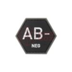 JTG Bloodgroup Hexagon Rubber Patch AB Neg SWAT