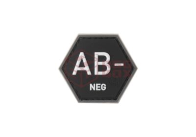 JTG Bloodgroup Hexagon Rubber Patch AB Neg SWAT