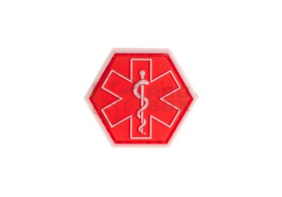 JTG Paramedic Hexagon Rubber Patch Red