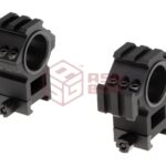 Aim-O Tri-Side Rail 25.4mm / 30mm Mount Rings Black