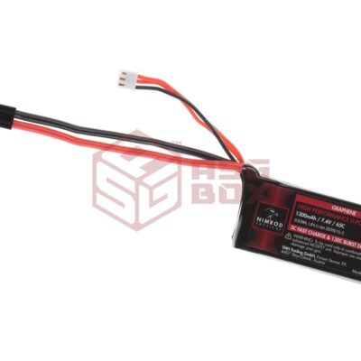 Nimrod Lipo 7.4V 1300mAh 65C Graphene Mini / PEQ Type Black