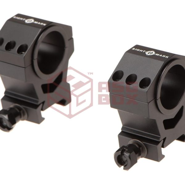 Sightmark 30mm / 25.4mm Tactical Mounting Rings - High Height Black