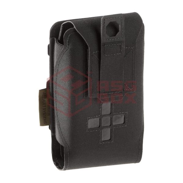 Warrior Laser Cut Small Horizontal Individual First Aid Kit Pouch Black