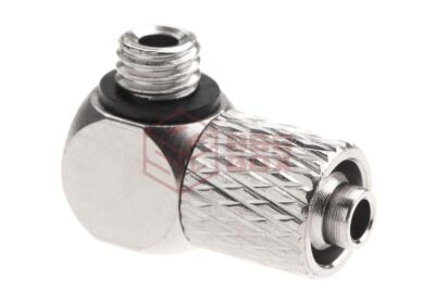EpeS HPA 6mm Hose Coupling with Screwed Catch 90 Degree - Outer M5 Thread
