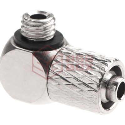 EpeS HPA 6mm Hose Coupling with Screwed Catch 90 Degree - Outer M5 Thread
