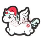 JTG Christmas Unicorn Rubber Patch Multicolor
