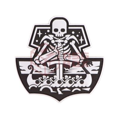 JTG Ghost Ship Skull Rubber Patch White